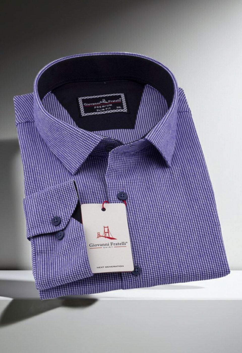 Büyük Beden Slim Fit Uzun Kol Desenli Erkek Gömlek 4GMK315099001
