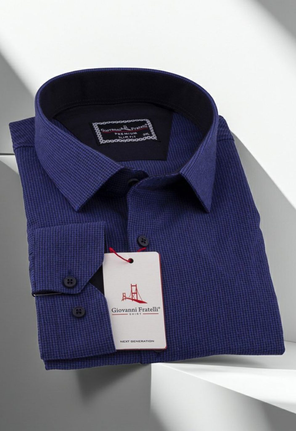 Büyük Beden Slim Fit Uzun Kol Desenli Erkek Gömlek 4GMK315099003