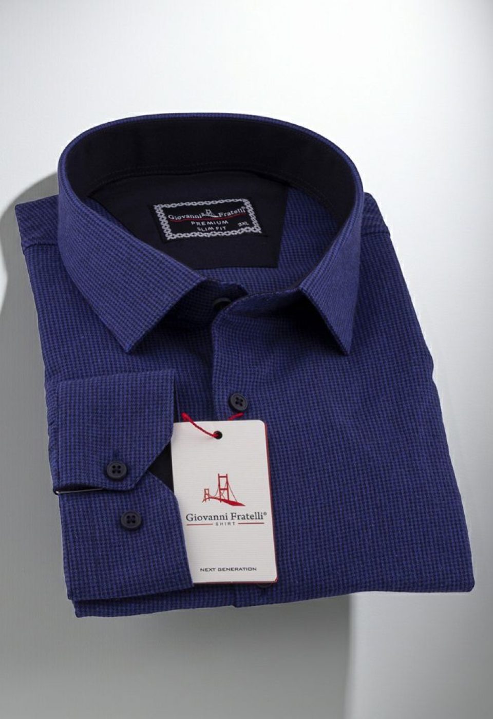 Büyük Beden Slim Fit Uzun Kol Desenli Erkek Gömlek 4GMK315099003