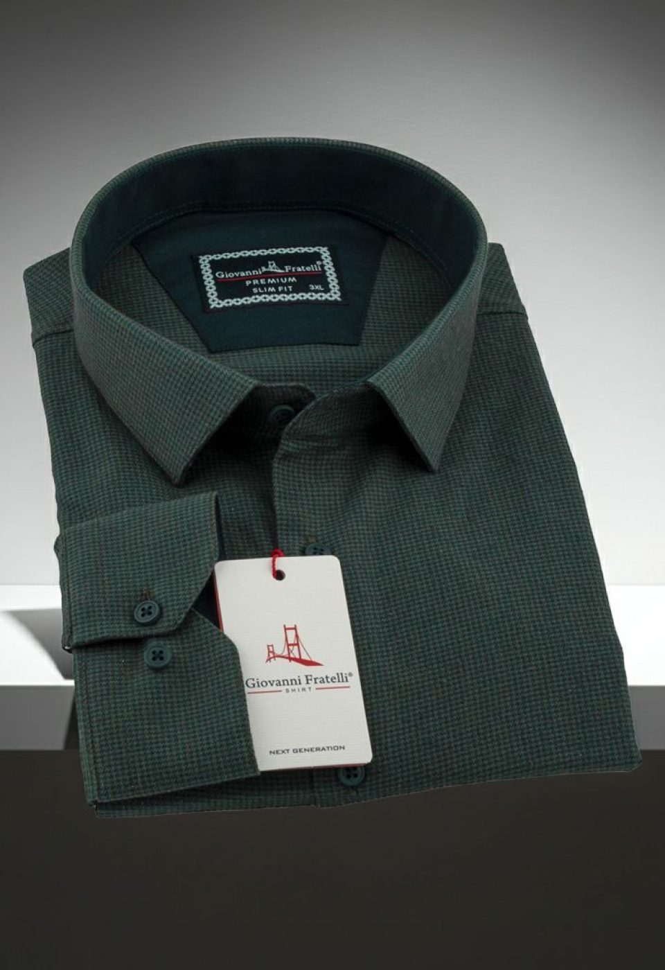 Büyük Beden Slim Fit Uzun Kol Desenli Erkek Gömlek 4GMK315099004