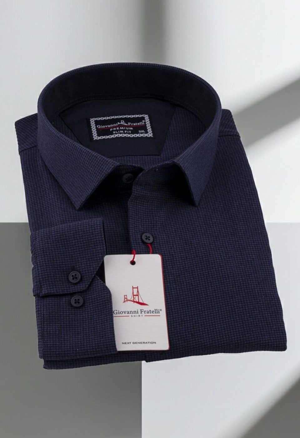 Büyük Beden Slim Fit Uzun Kol Desenli Erkek Gömlek 4GMK315099005
