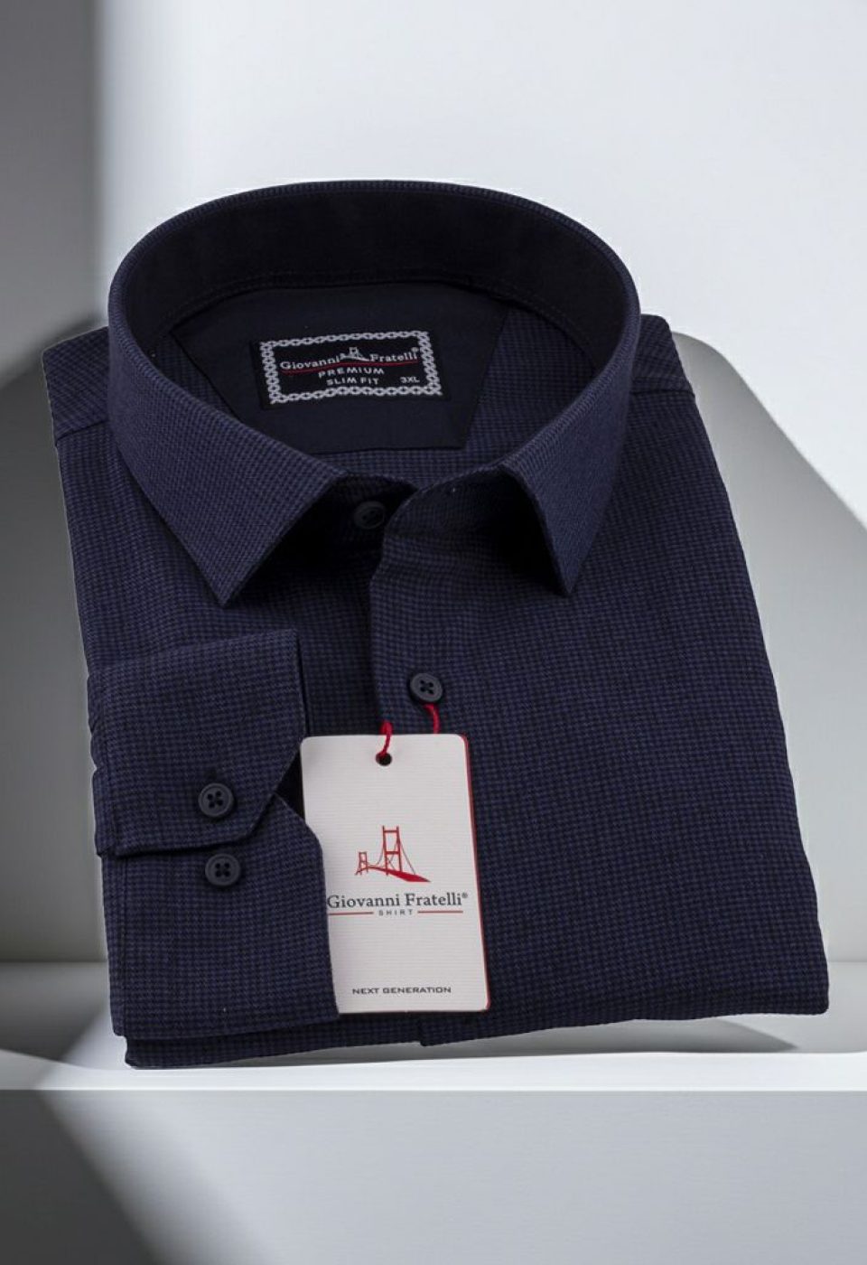 Büyük Beden Slim Fit Uzun Kol Desenli Erkek Gömlek 4GMK315099005