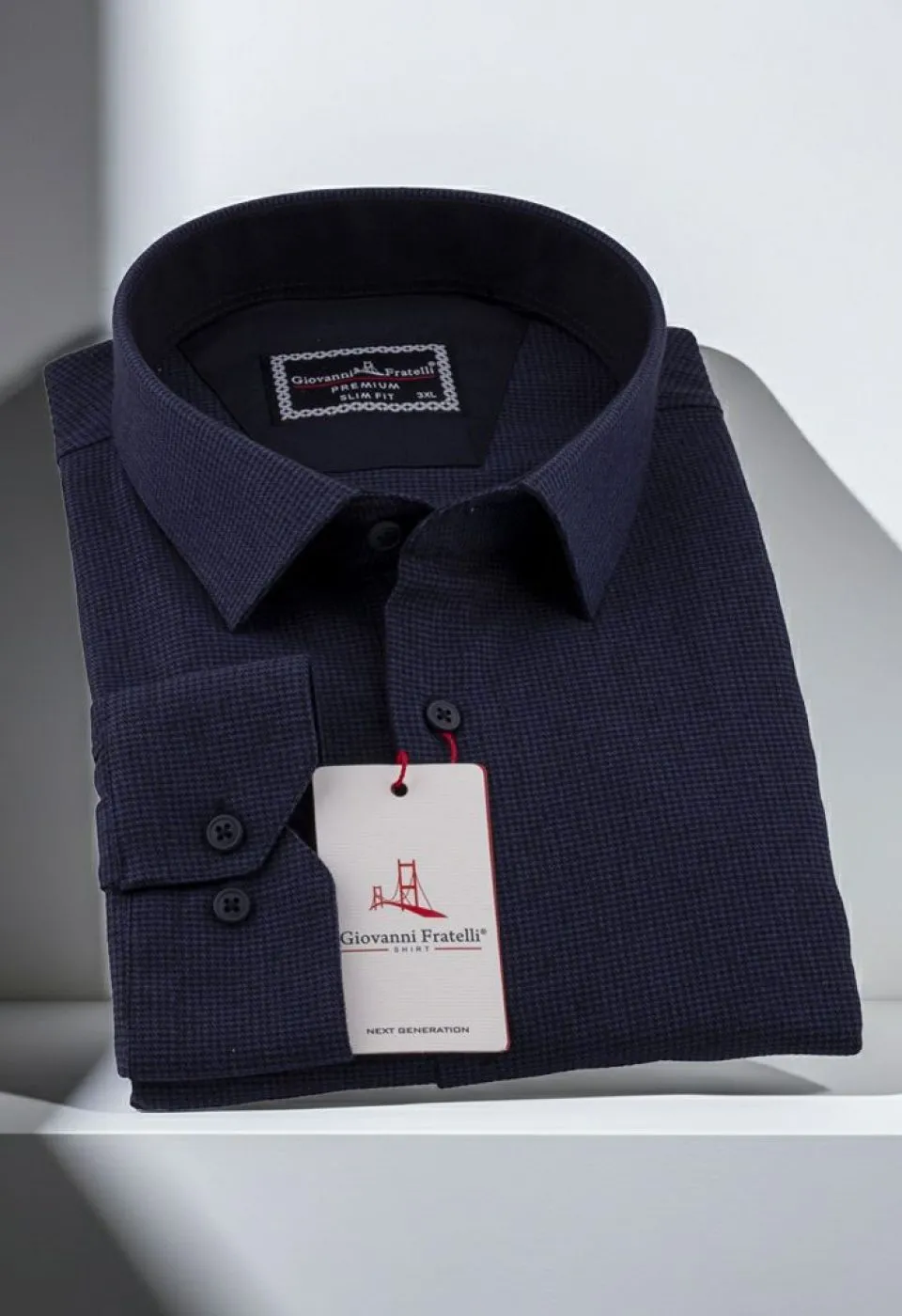 Büyük Beden Slim Fit Uzun Kol Desenli Erkek Gömlek 4GMK315099005