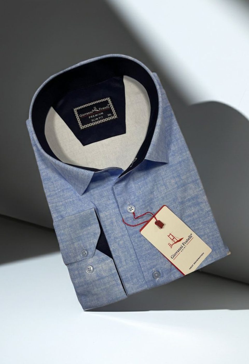 Büyük Beden Slim Fit Uzun Kol Desenli Erkek Gömlek 4GMK315101007
