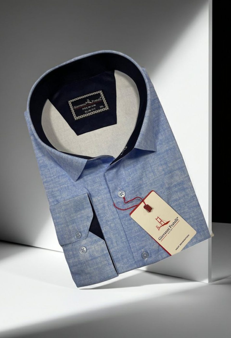 Büyük Beden Slim Fit Uzun Kol Desenli Erkek Gömlek 4GMK315101007