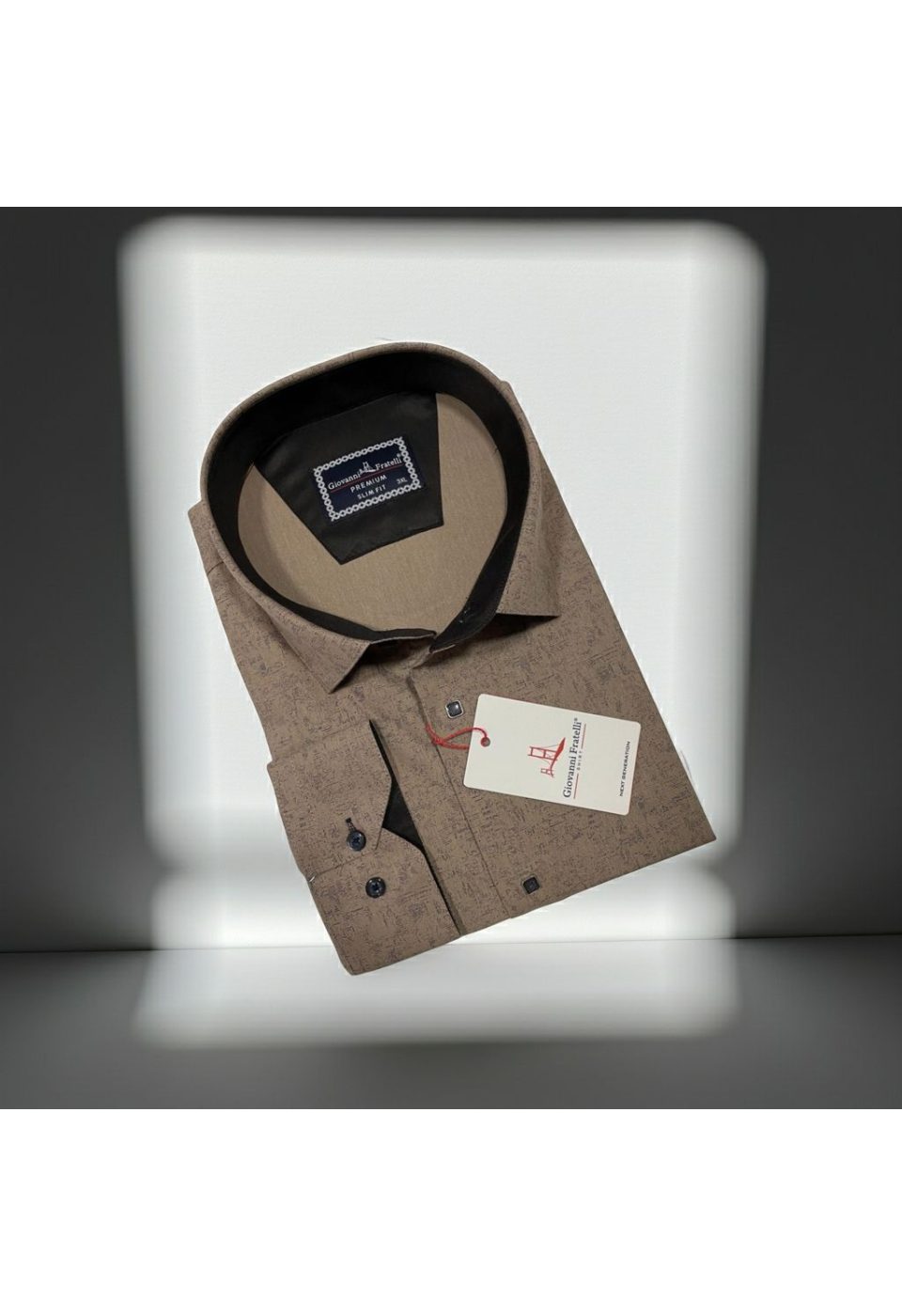 Büyük Beden Slim Fit Uzun Kol Desenli Erkek Gömlek 4GMK315102002 - Giovanni Fratelli