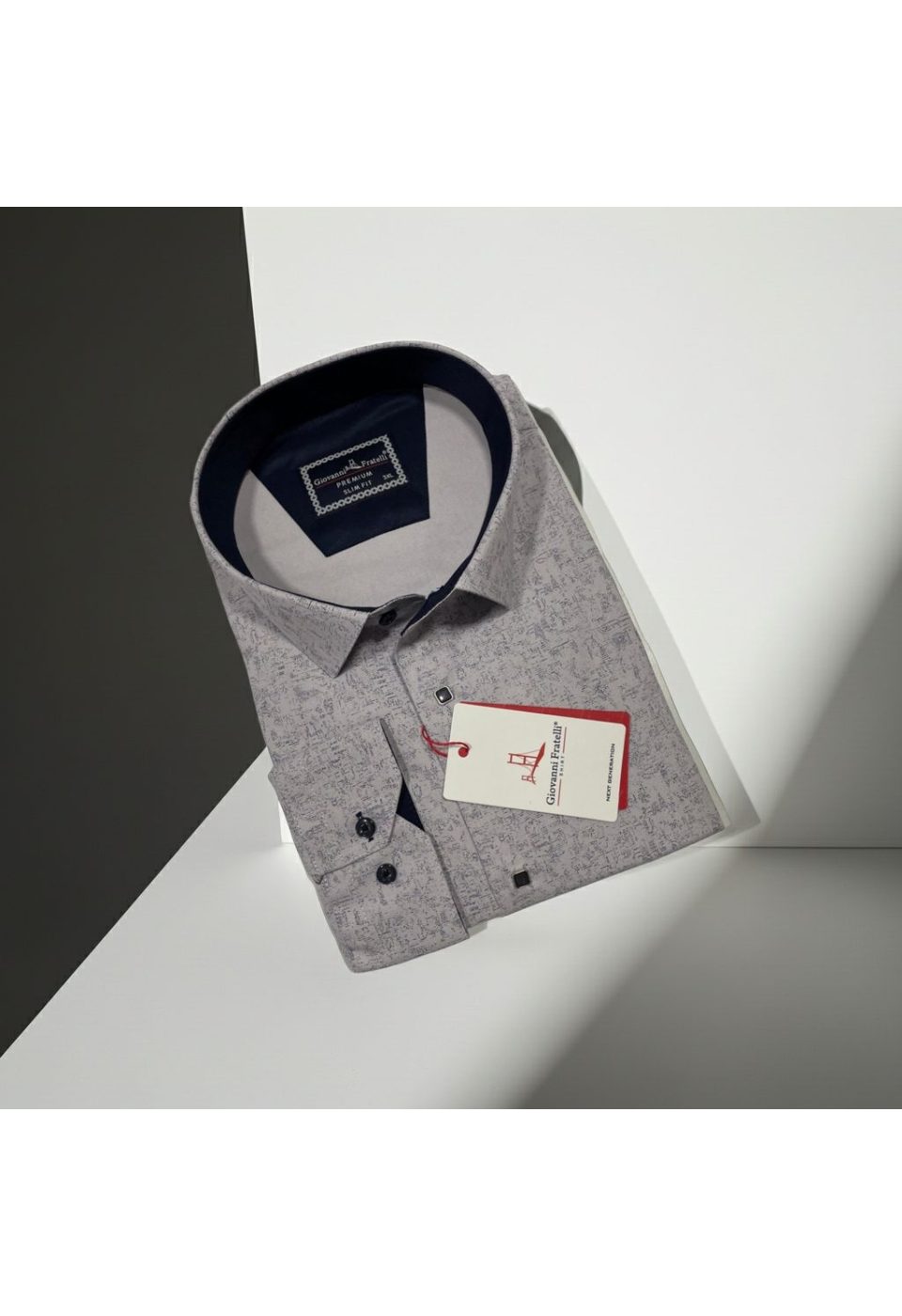 Büyük Beden Slim Fit Uzun Kol Desenli Erkek Gömlek 4GMK315102004 - Giovanni Fratelli