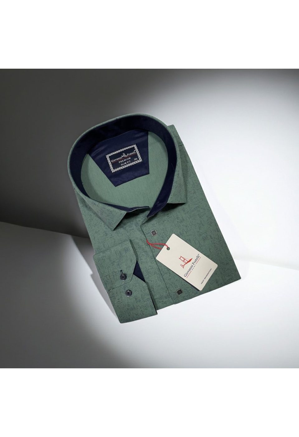 Büyük Beden Slim Fit Uzun Kol Desenli Erkek Gömlek 4GMK315102006 - Giovanni Fratelli