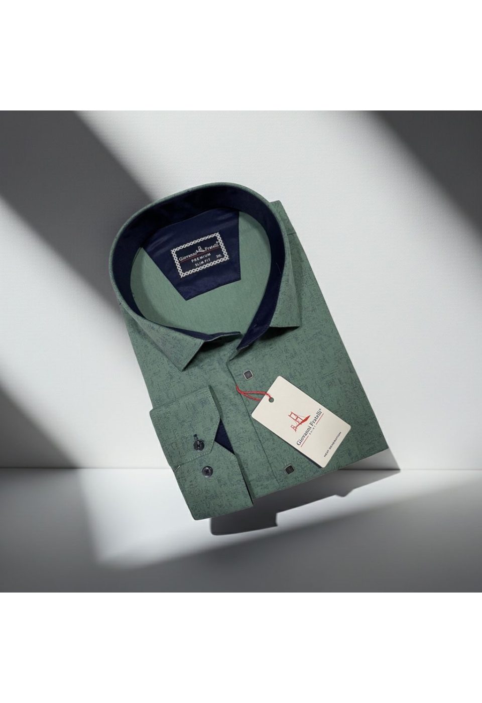 Büyük Beden Slim Fit Uzun Kol Desenli Erkek Gömlek 4GMK315102006 - Giovanni Fratelli