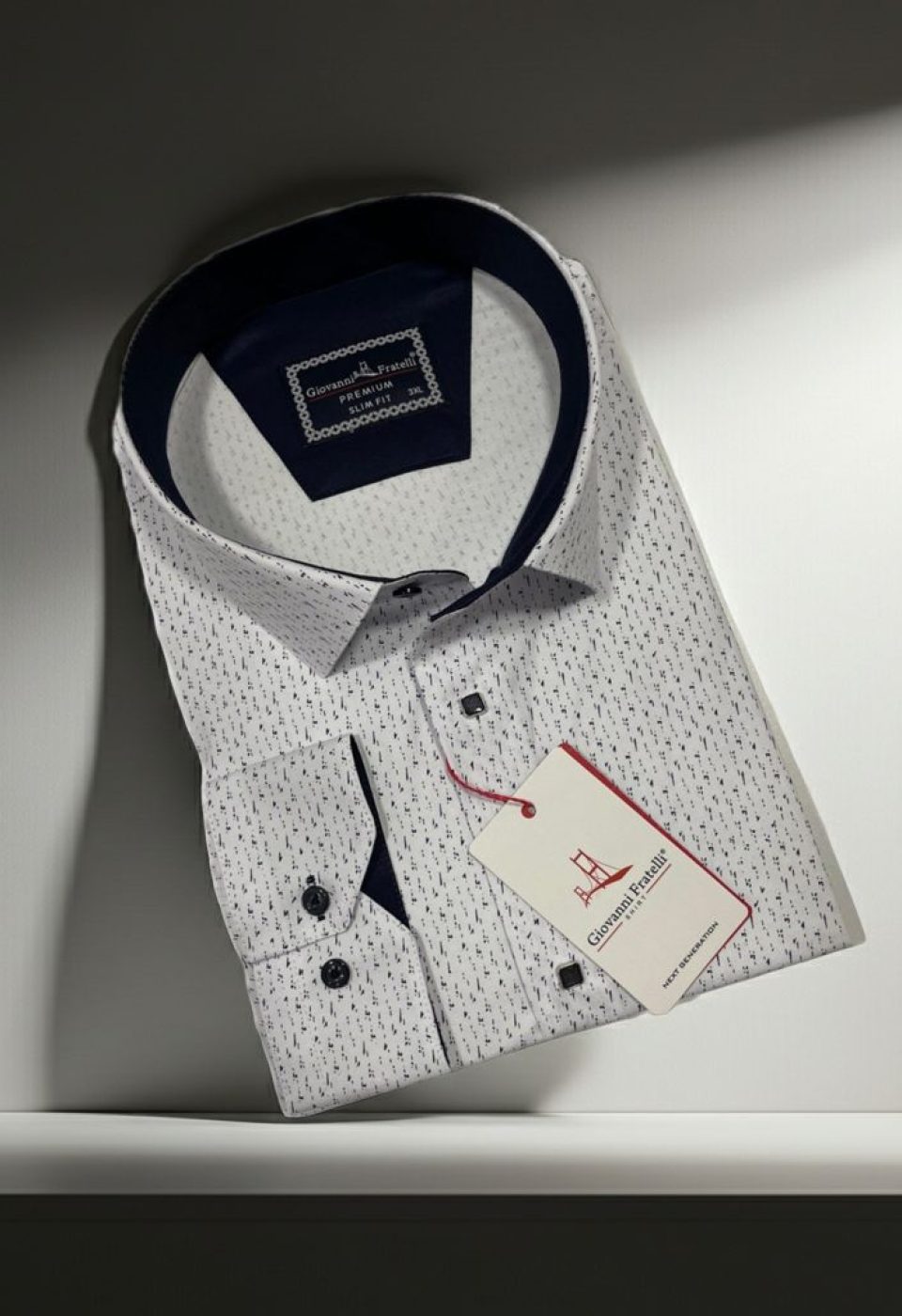 Büyük Beden Slim Fit Uzun Kol Desenli Erkek Gömlek 4GMK315103001