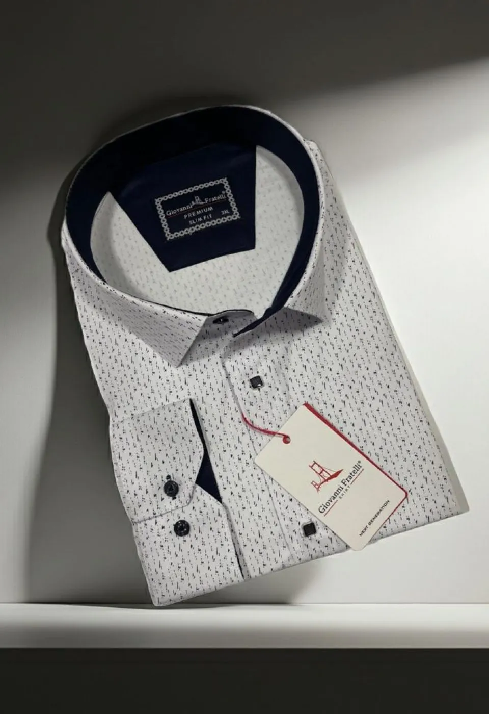 Büyük Beden Slim Fit Uzun Kol Desenli Erkek Gömlek 4GMK315103001