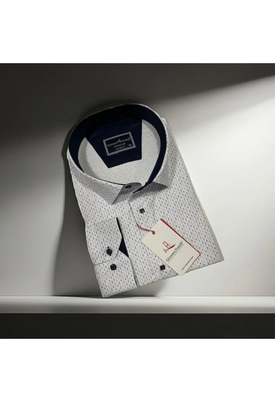 Büyük Beden Slim Fit Uzun Kol Desenli Erkek Gömlek 4GMK315103001 - Giovanni Fratelli