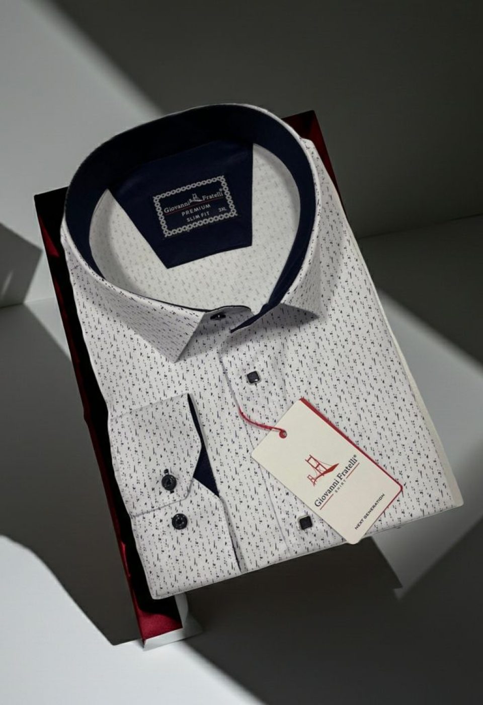 Büyük Beden Slim Fit Uzun Kol Desenli Erkek Gömlek 4GMK315103001