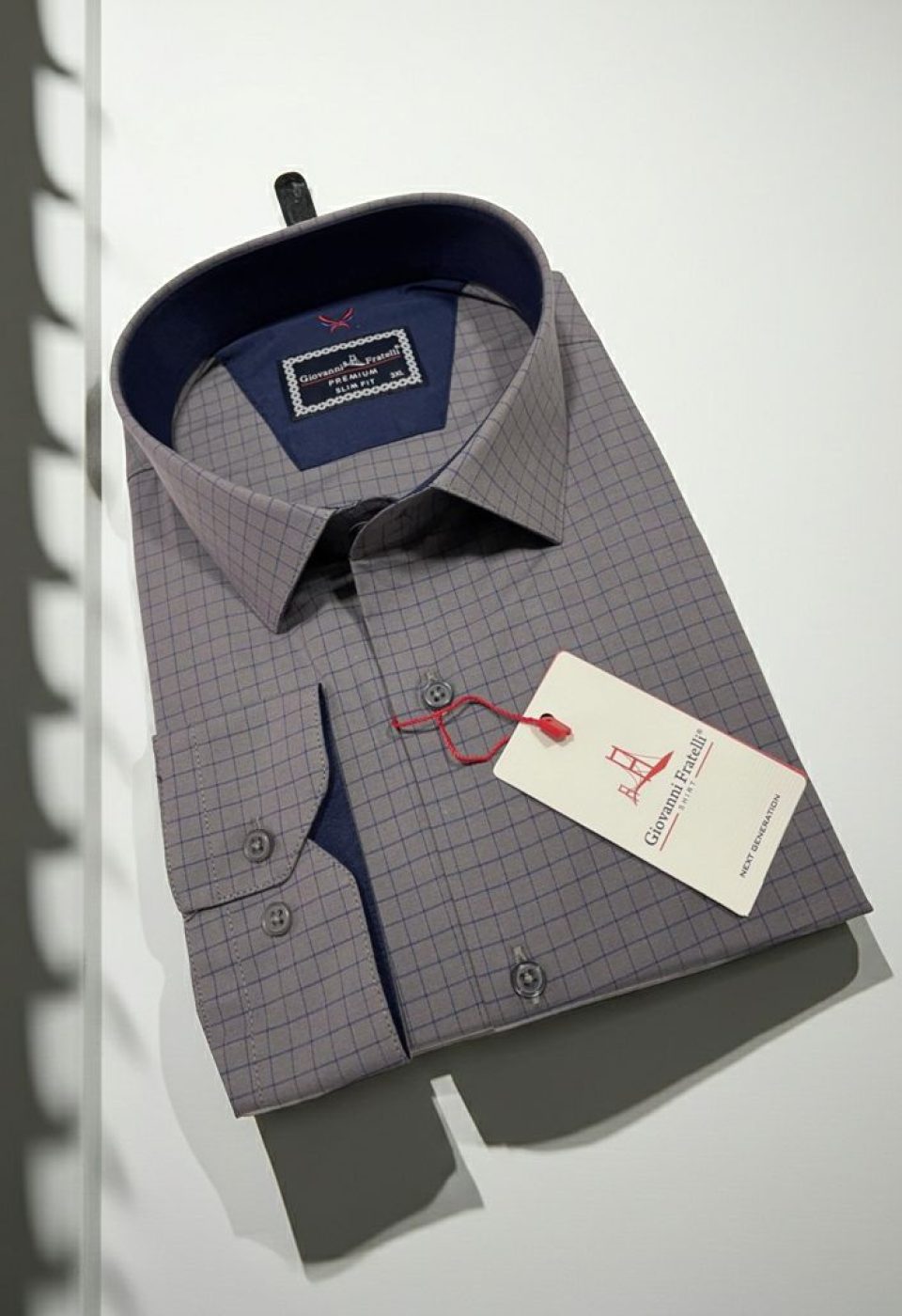 Büyük Beden Slim Fit Uzun Kol Desenli Erkek Gömlek 4GMK315106001