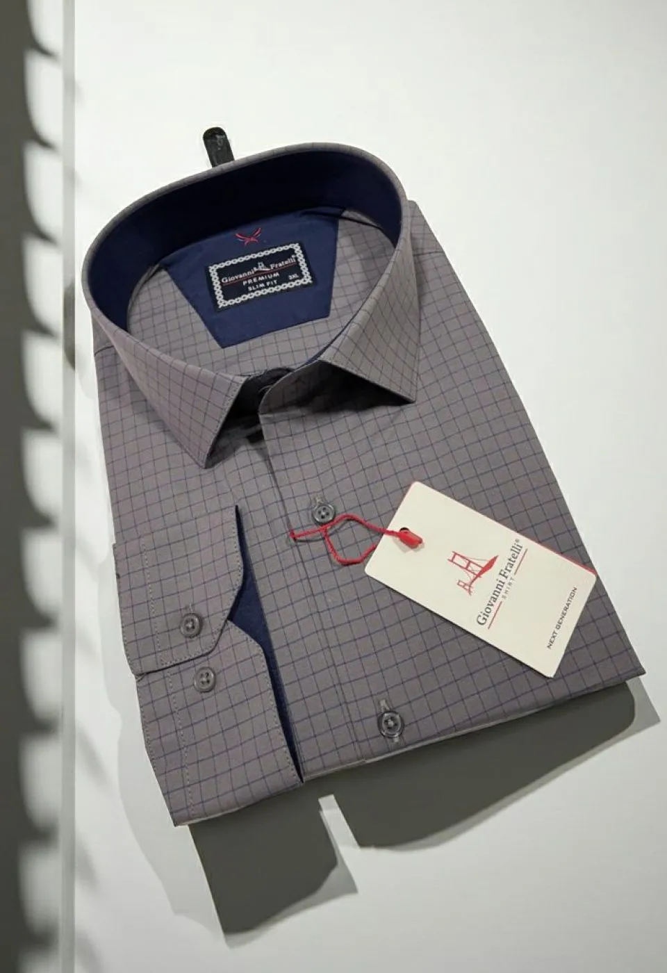 5106 BT CR 001 Büyük Beden Slim Fit Uzun Kol Desenli Erkek Gömlek 4GMK315106001 - Giovanni Fratelli
