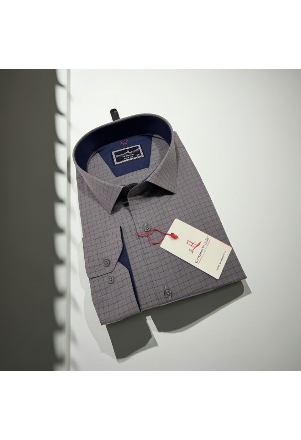 5106 BT CR 001 Büyük Beden Slim Fit Uzun Kol Desenli Erkek Gömlek 4GMK315106001 - Giovanni Fratelli