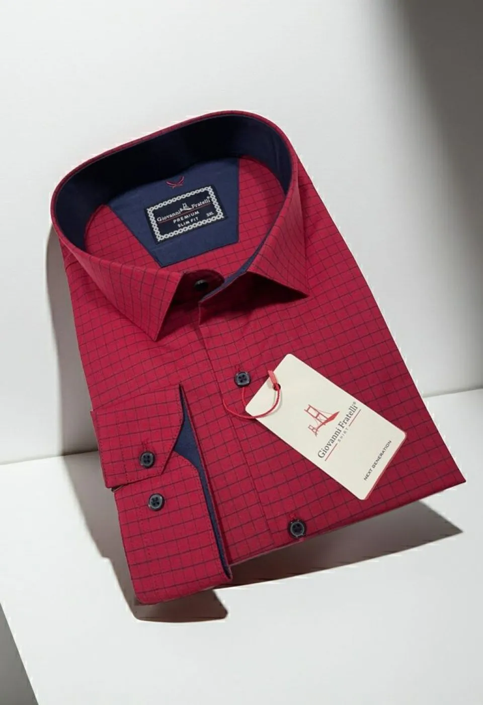 Büyük Beden Slim Fit Uzun Kol Desenli Erkek Gömlek 4GMK315106002