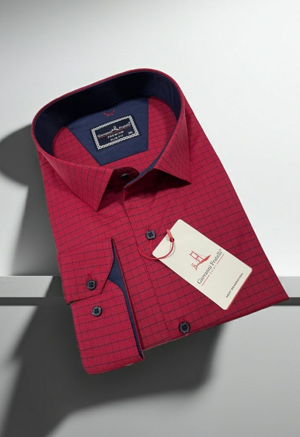Büyük Beden Slim Fit Uzun Kol Desenli Erkek Gömlek 4GMK315106002
