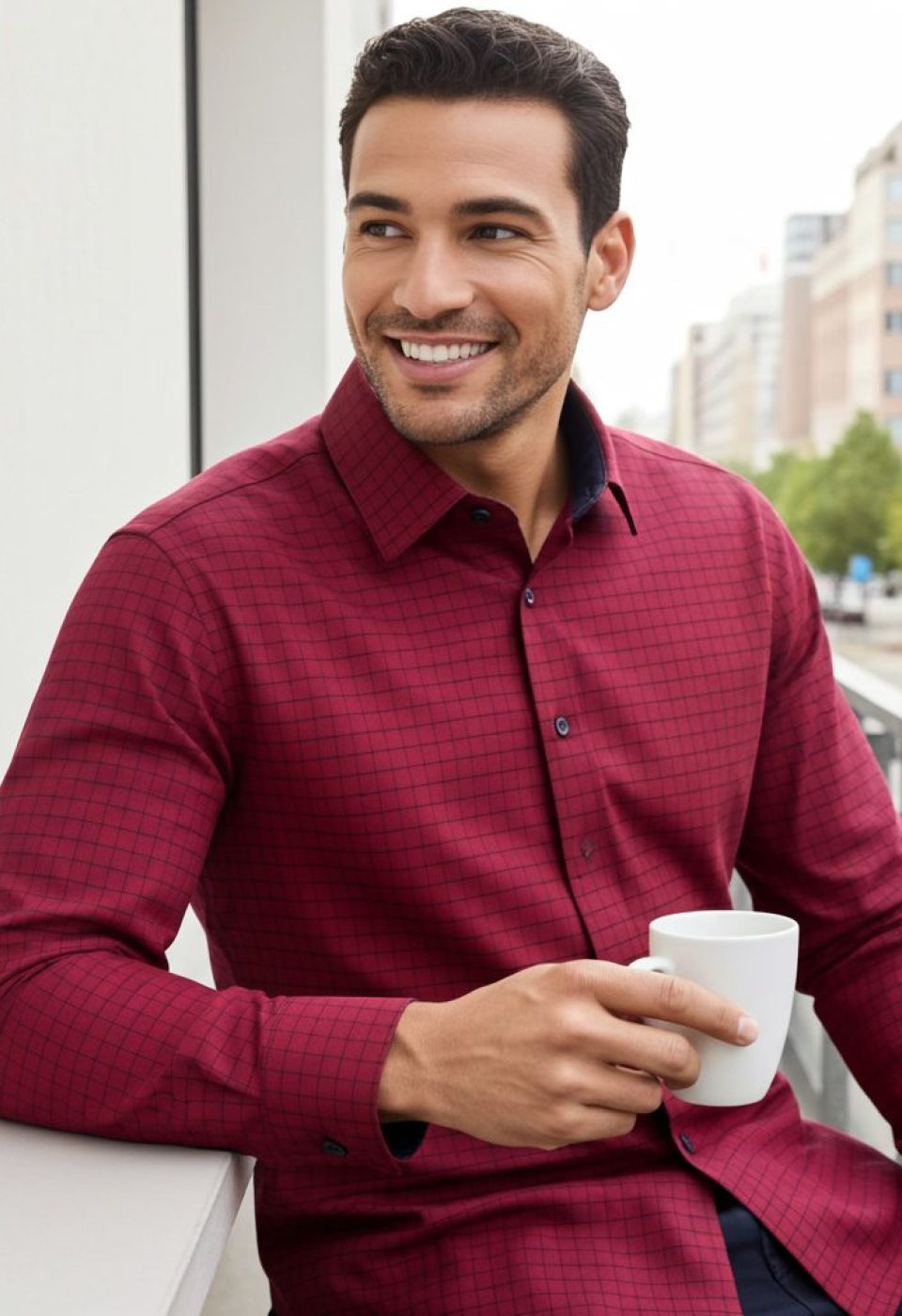 Büyük Beden Slim Fit Uzun Kol Desenli Erkek Gömlek 4GMK315106002 - Giovanni Fratelli