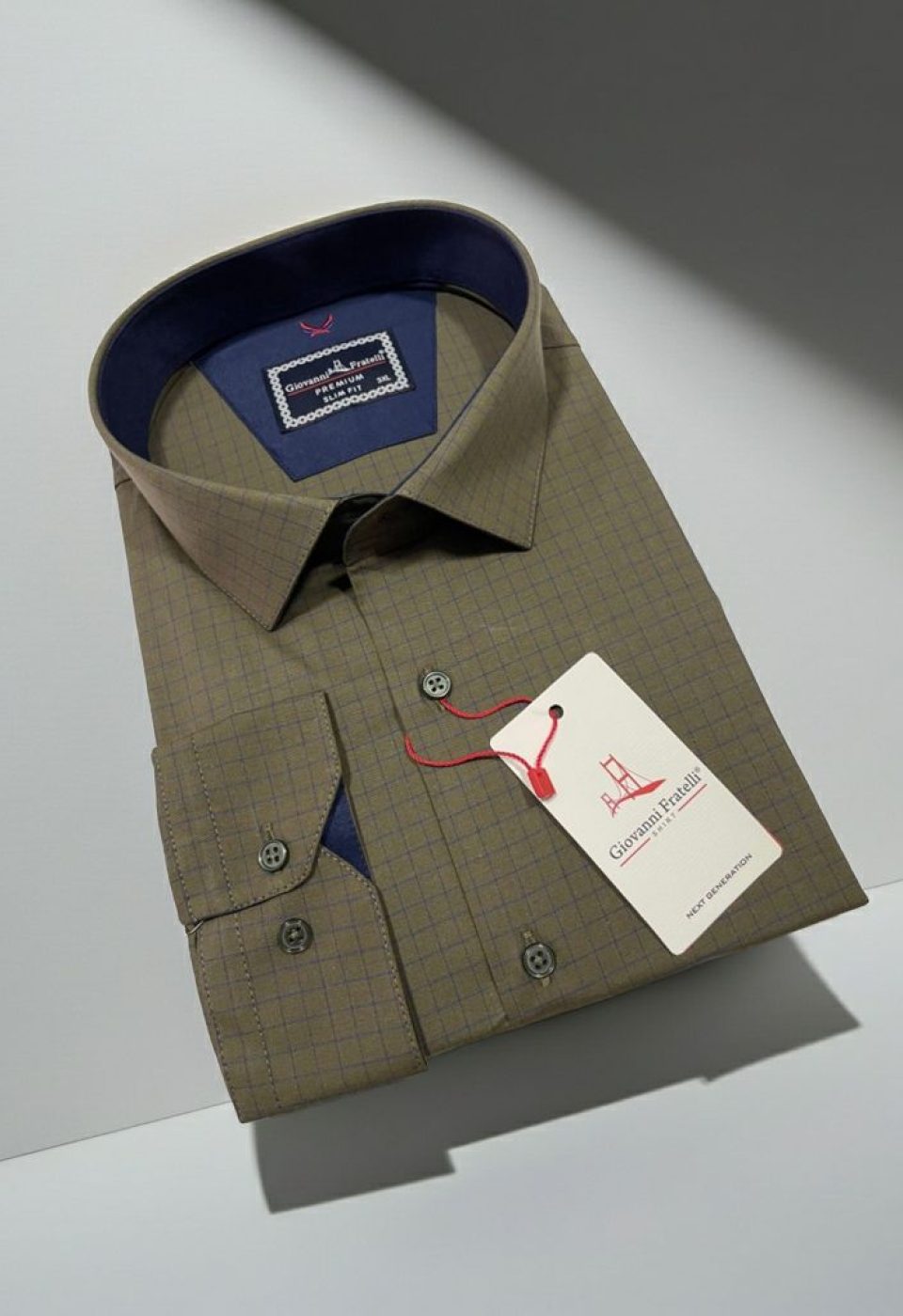 Büyük Beden Slim Fit Uzun Kol Desenli Erkek Gömlek 4GMK315106003