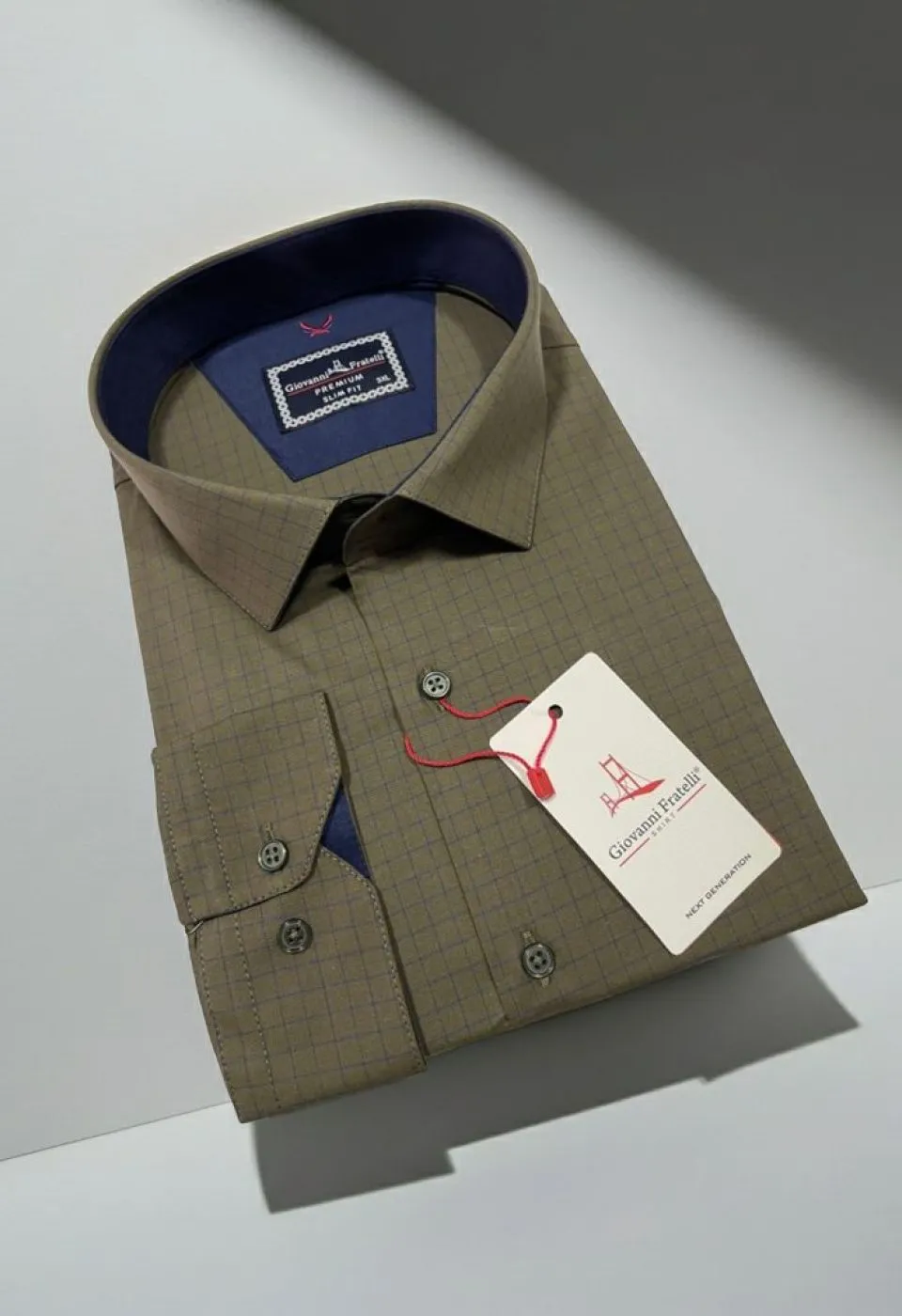 Büyük Beden Slim Fit Uzun Kol Desenli Erkek Gömlek 4GMK315106003