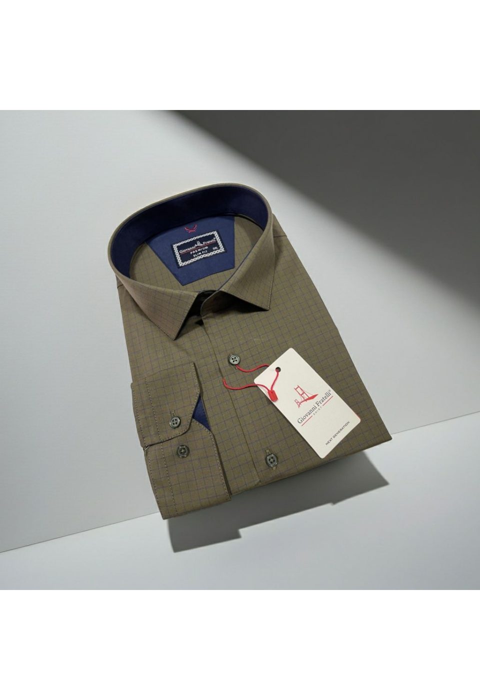 5106 BT CR 003 Büyük Beden Slim Fit Uzun Kol Desenli Erkek Gömlek 4GMK315106003 - Giovanni Fratelli