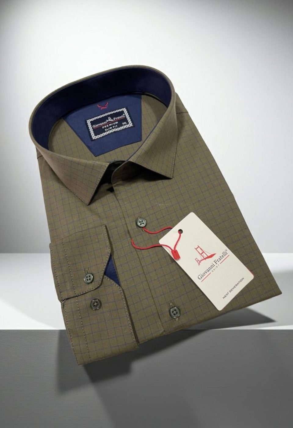 5106 BT CR 003 Büyük Beden Slim Fit Uzun Kol Desenli Erkek Gömlek 4GMK315106003 - Giovanni Fratelli