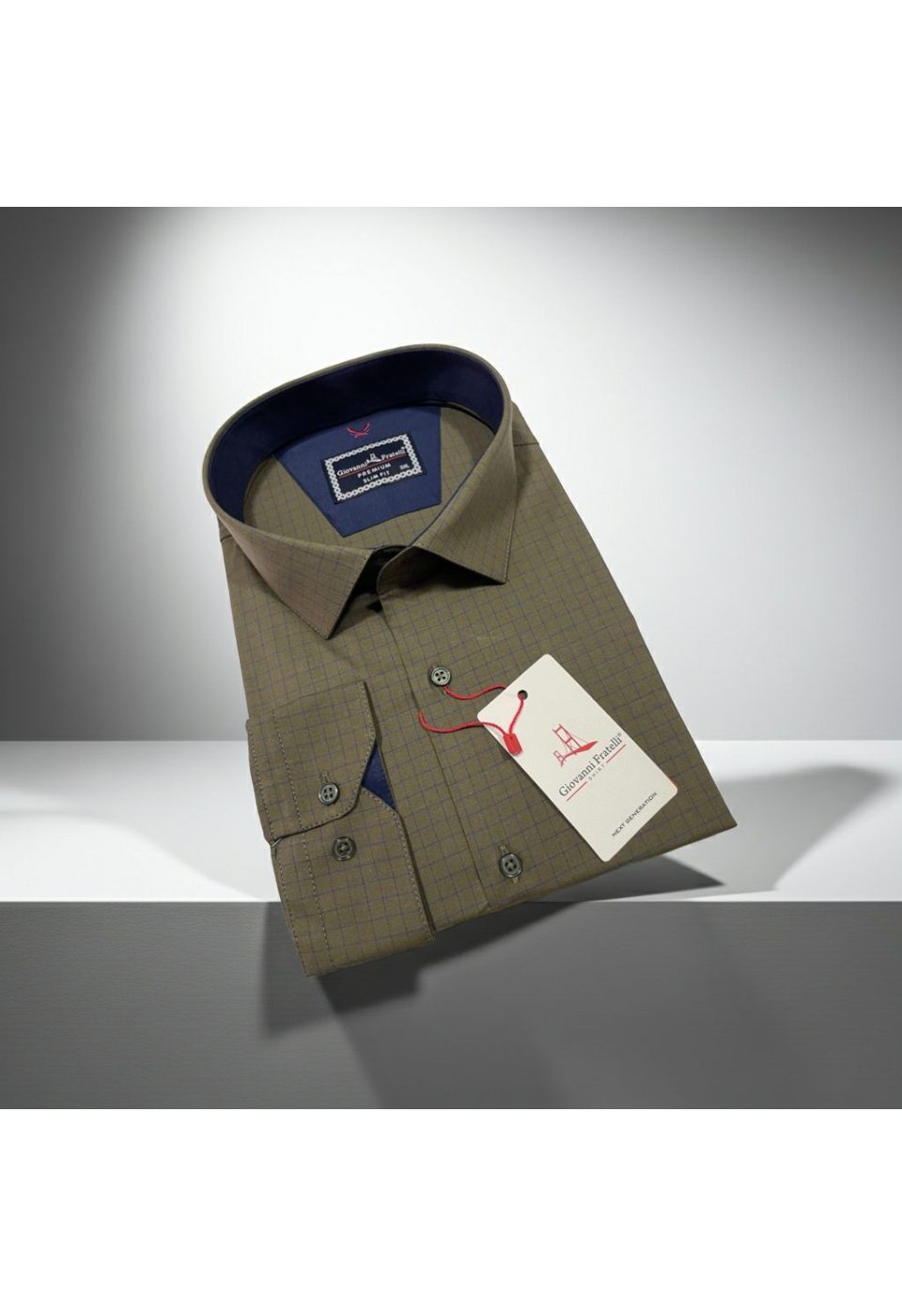 5106 BT CR 003 Büyük Beden Slim Fit Uzun Kol Desenli Erkek Gömlek 4GMK315106003 - Giovanni Fratelli