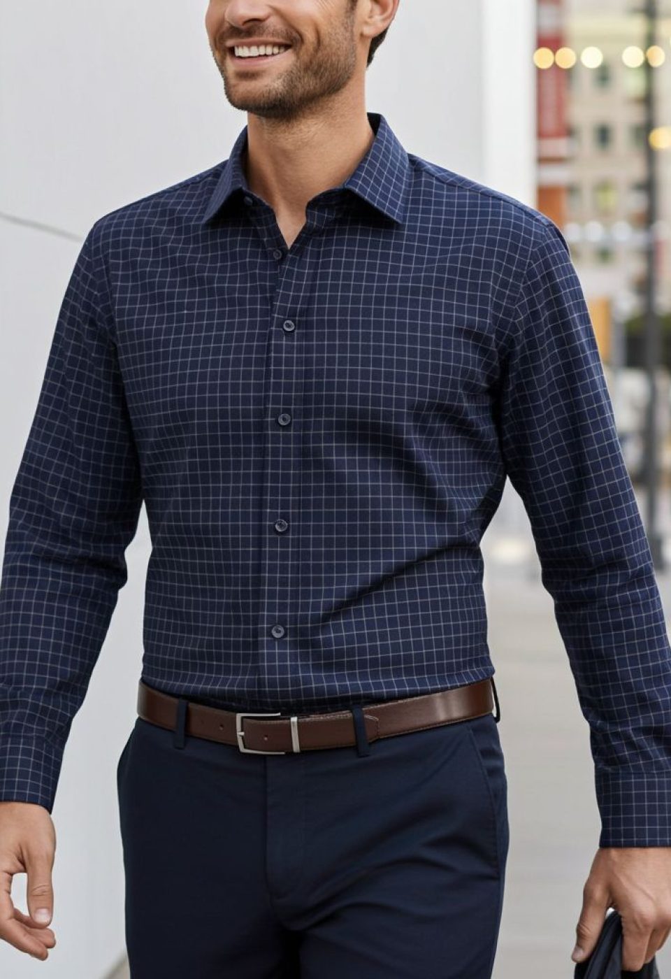 Büyük Beden Slim Fit Uzun Kol Desenli Erkek Gömlek 4GMK315106004
