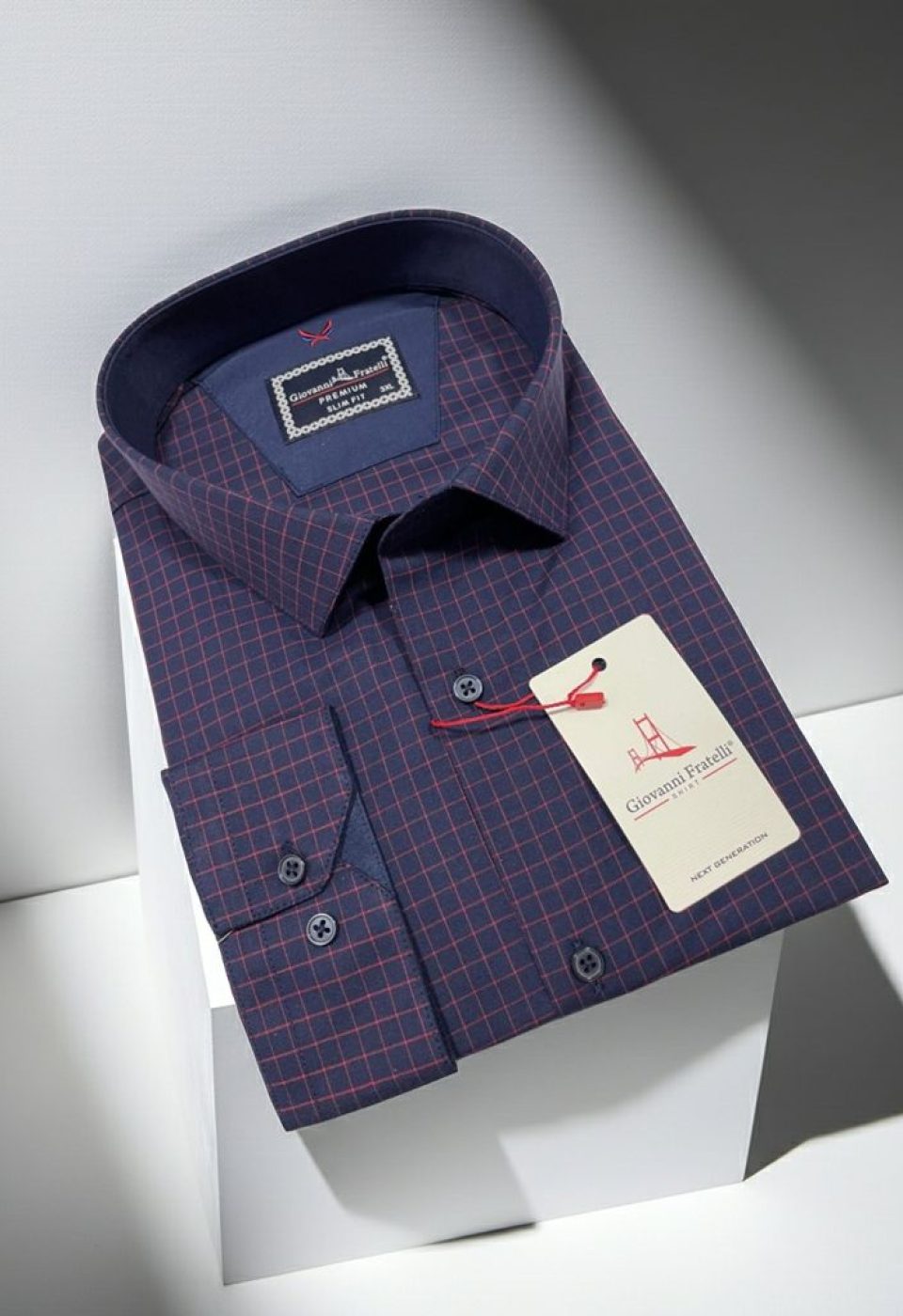 Büyük Beden Slim Fit Uzun Kol Desenli Erkek Gömlek 4GMK315106006