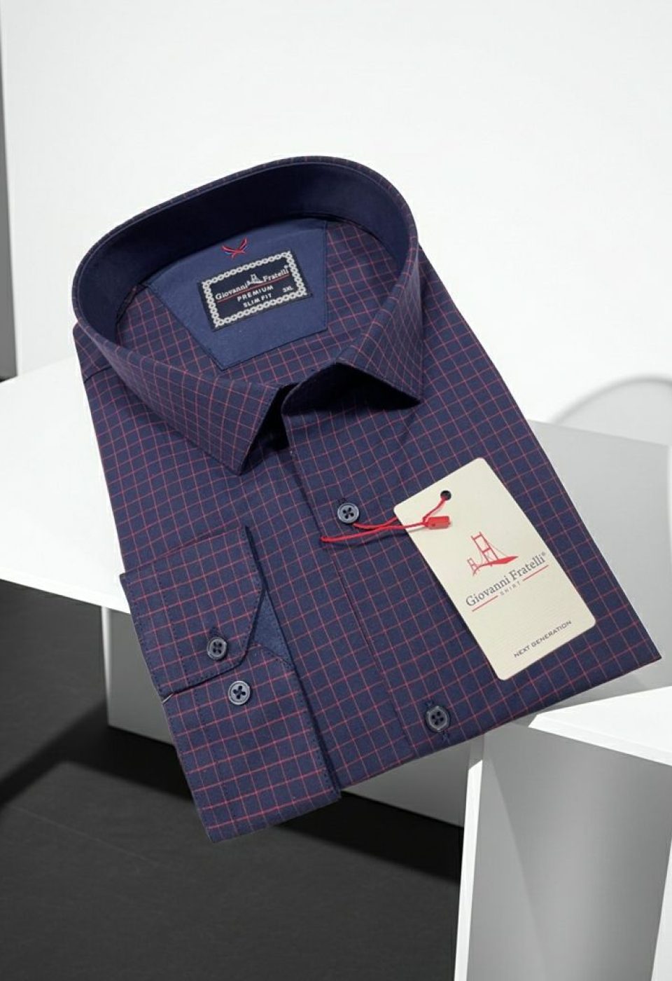 Büyük Beden Slim Fit Uzun Kol Desenli Erkek Gömlek 4GMK315106006 - Giovanni Fratelli