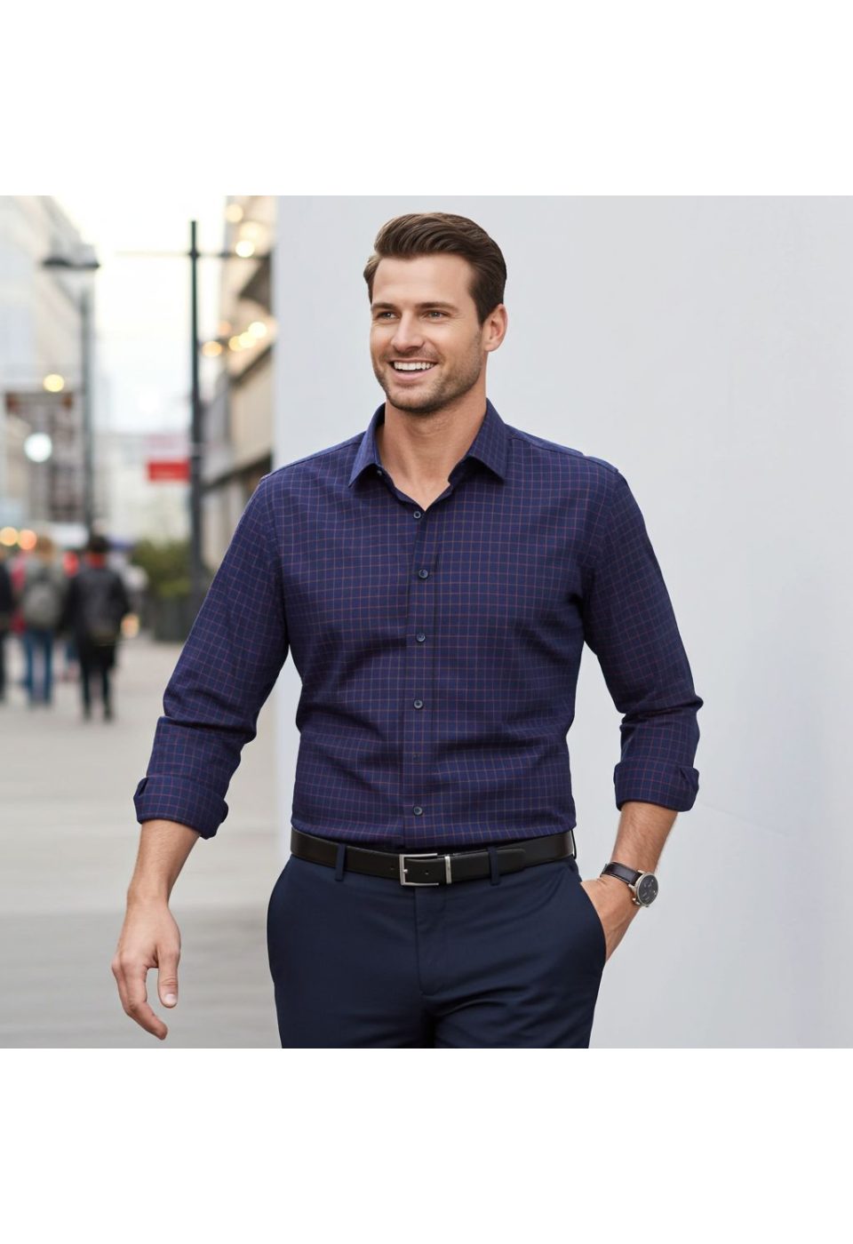 Büyük Beden Slim Fit Uzun Kol Desenli Erkek Gömlek 4GMK315106006 - Giovanni Fratelli