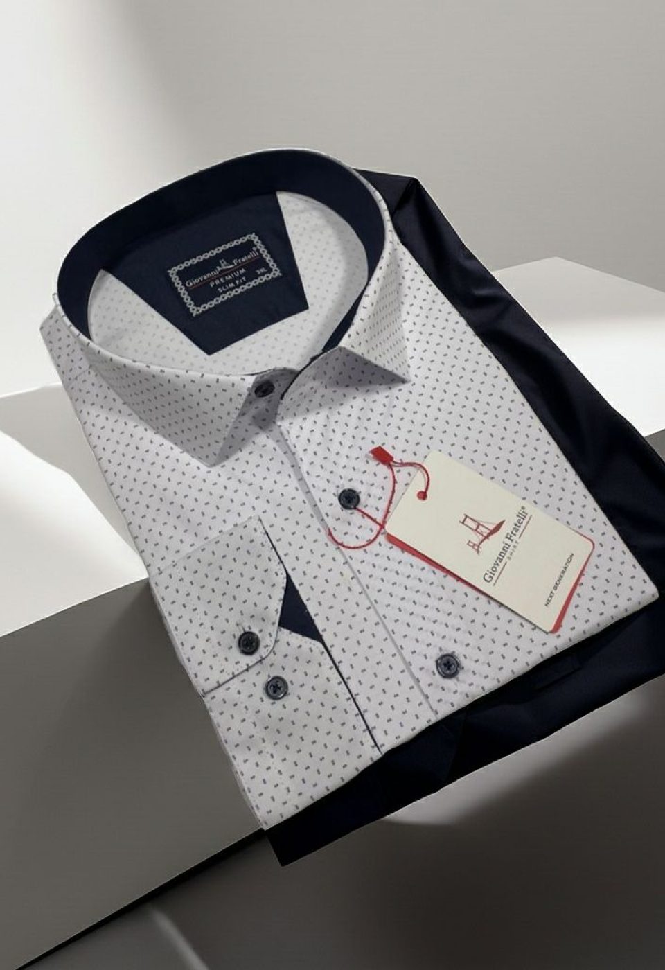 Büyük Beden Slim Fit Uzun Kol Desenli Erkek Gömlek 4GMK315107001