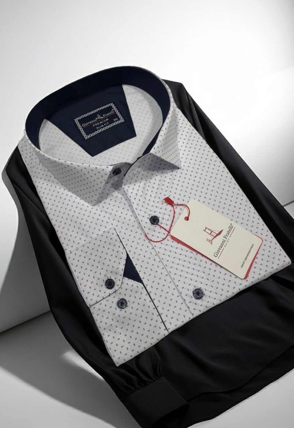 Büyük Beden Slim Fit Uzun Kol Desenli Erkek Gömlek 4GMK315107001