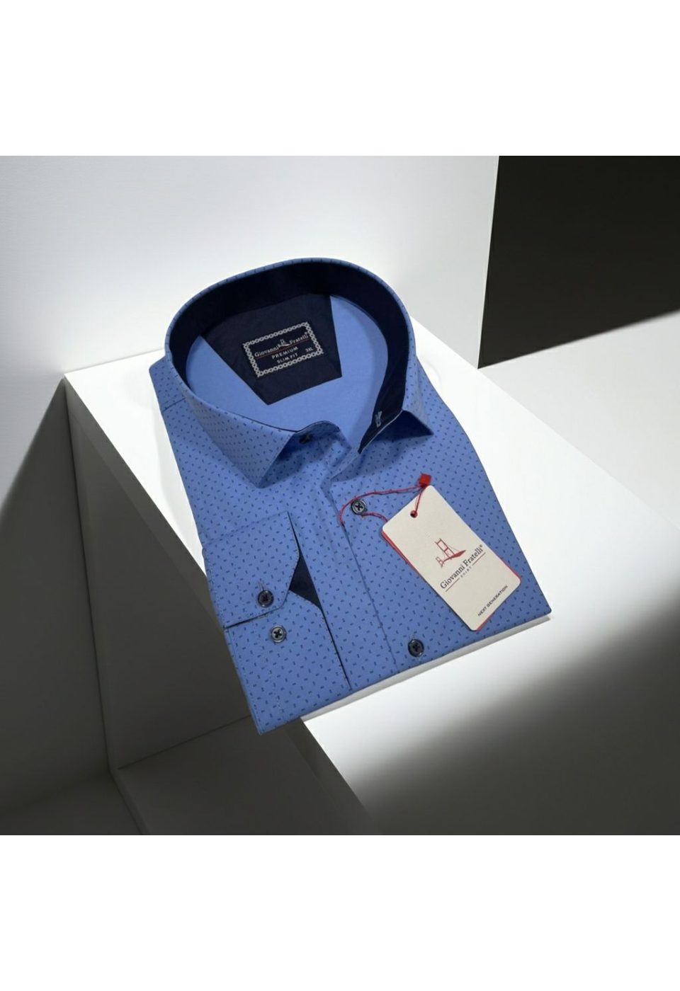 Büyük Beden Slim Fit Uzun Kol Desenli Erkek Gömlek 4GMK315107002 - Giovanni Fratelli