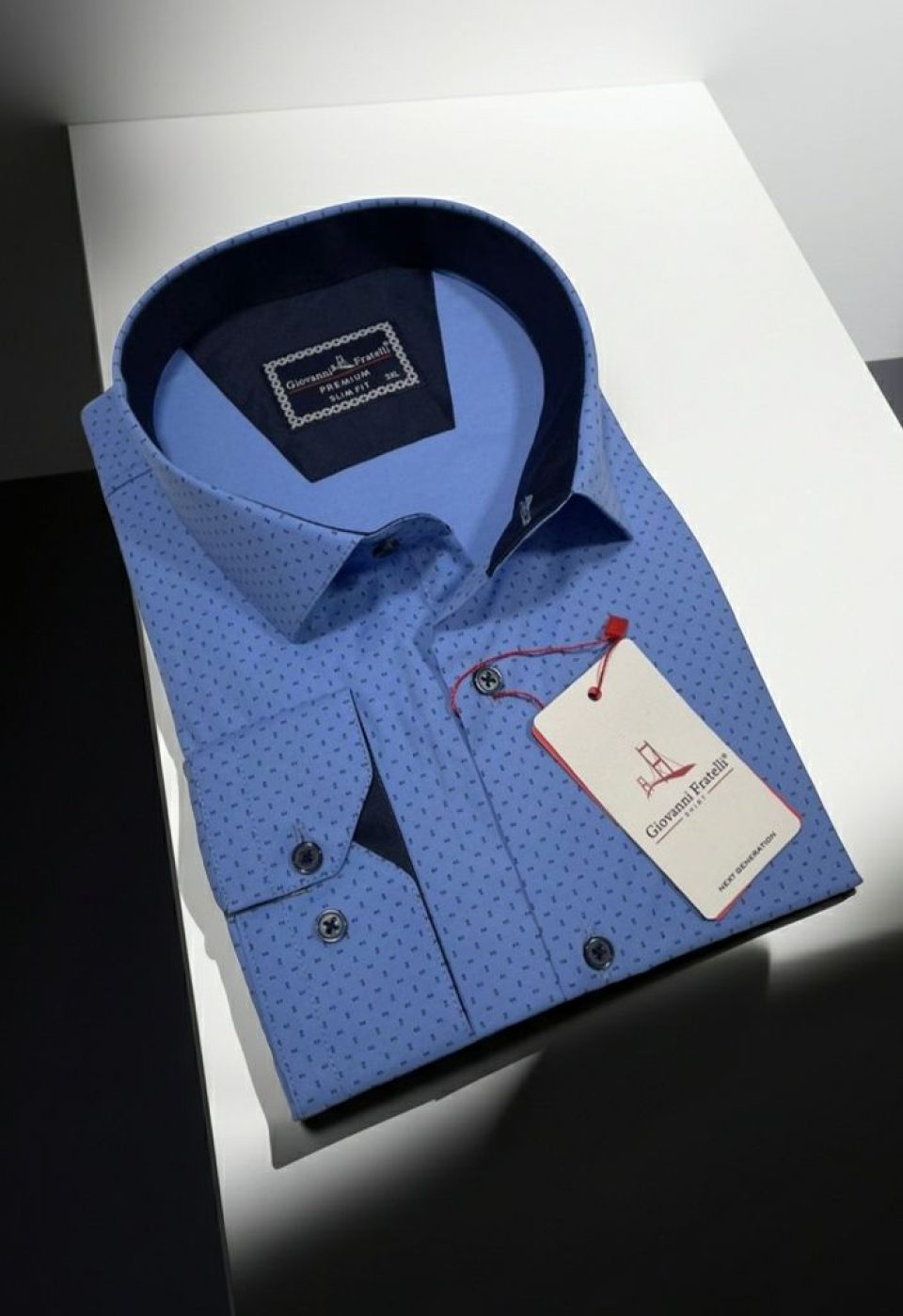 Büyük Beden Slim Fit Uzun Kol Desenli Erkek Gömlek 4GMK315107002 - Giovanni Fratelli