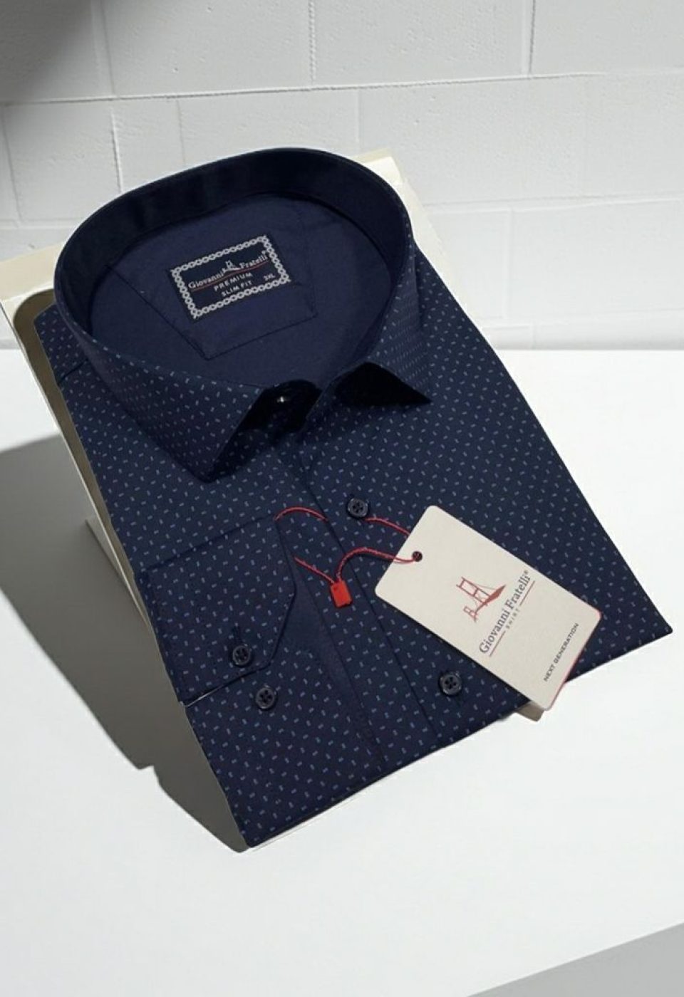 Büyük Beden Slim Fit Uzun Kol Desenli Erkek Gömlek 4GMK315107003