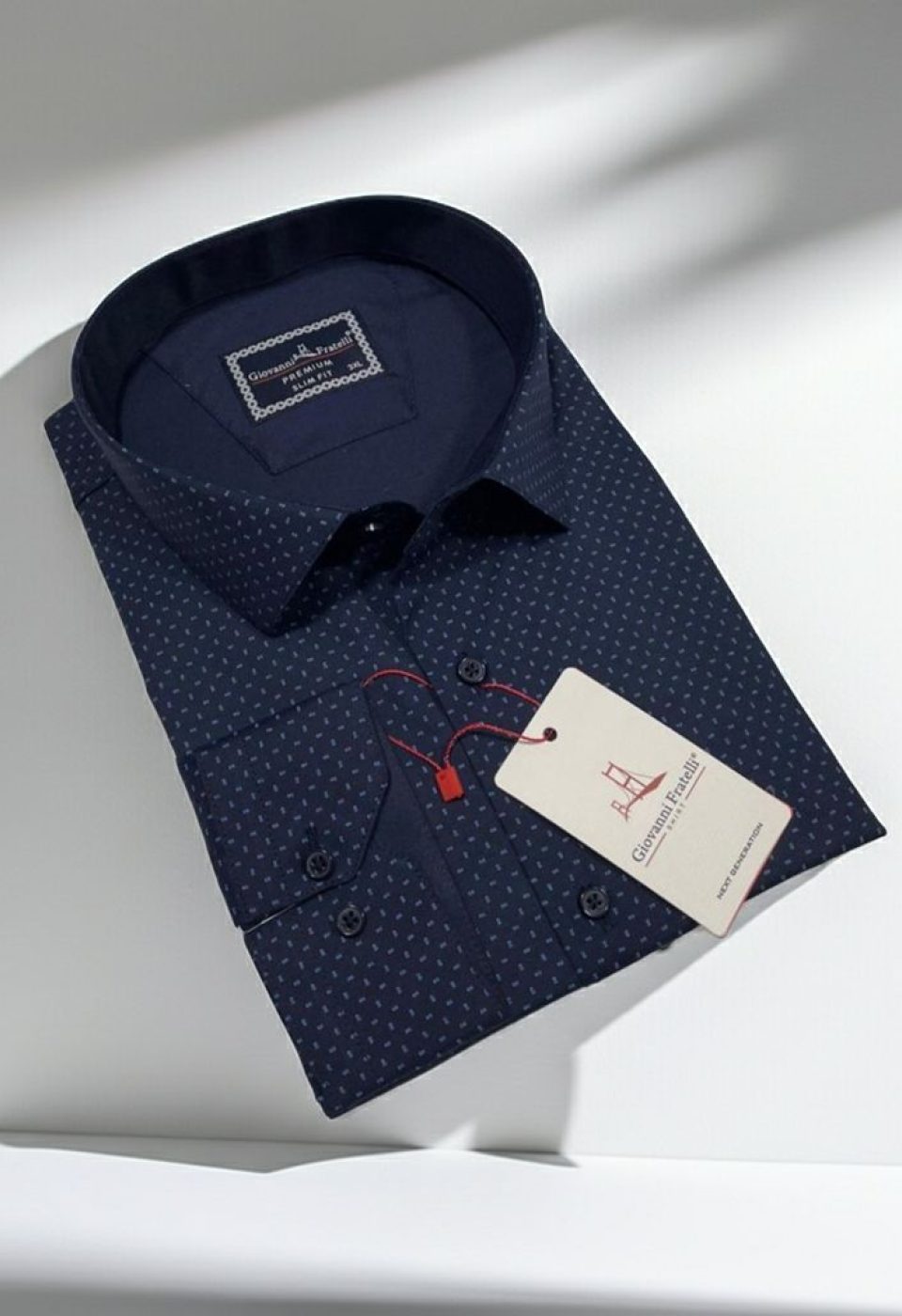 Büyük Beden Slim Fit Uzun Kol Desenli Erkek Gömlek 4GMK315107003