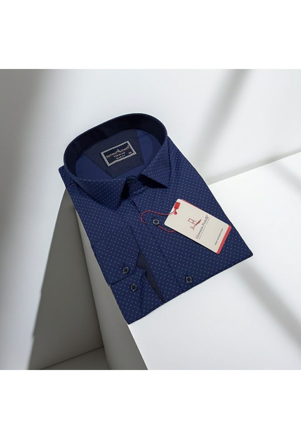 Büyük Beden Slim Fit Uzun Kol Desenli Erkek Gömlek 4GMK315107004 - Giovanni Fratelli