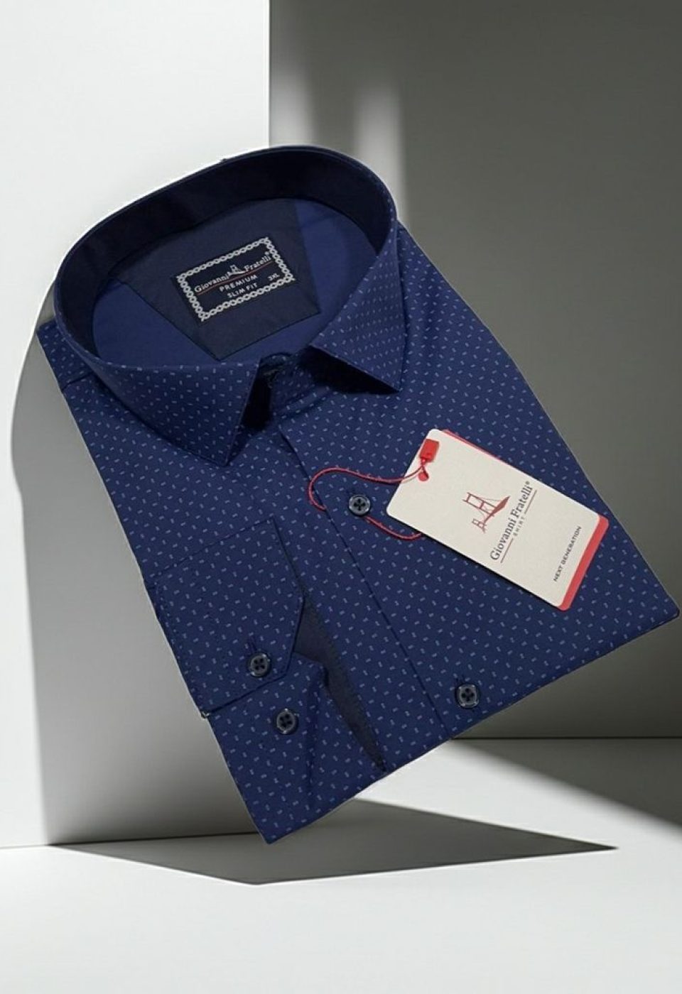 Büyük Beden Slim Fit Uzun Kol Desenli Erkek Gömlek 4GMK315107004 - Giovanni Fratelli