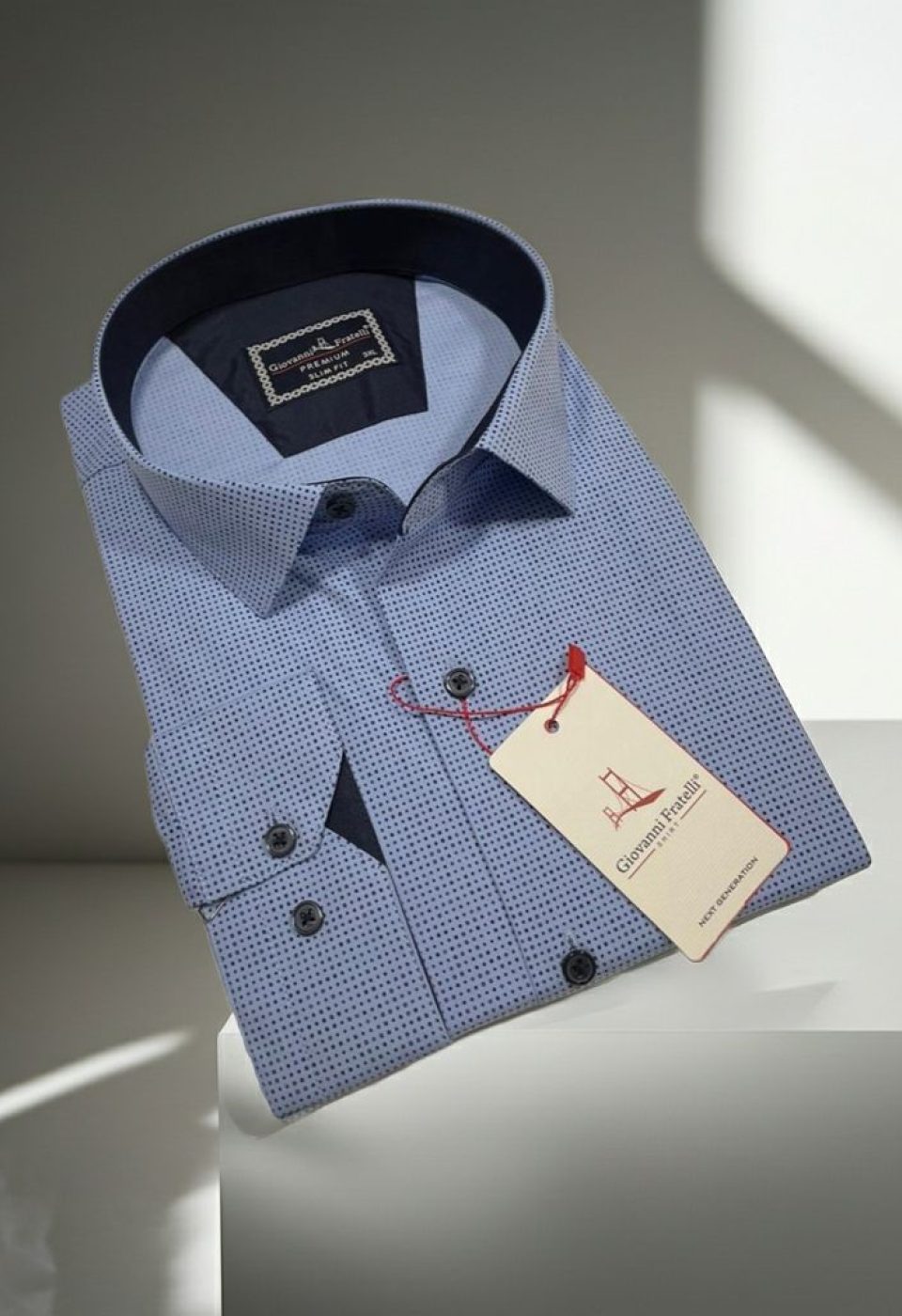 Büyük Beden Slim Fit Uzun Kol Desenli Erkek Gömlek 4GMK315108002 - Giovanni Fratelli