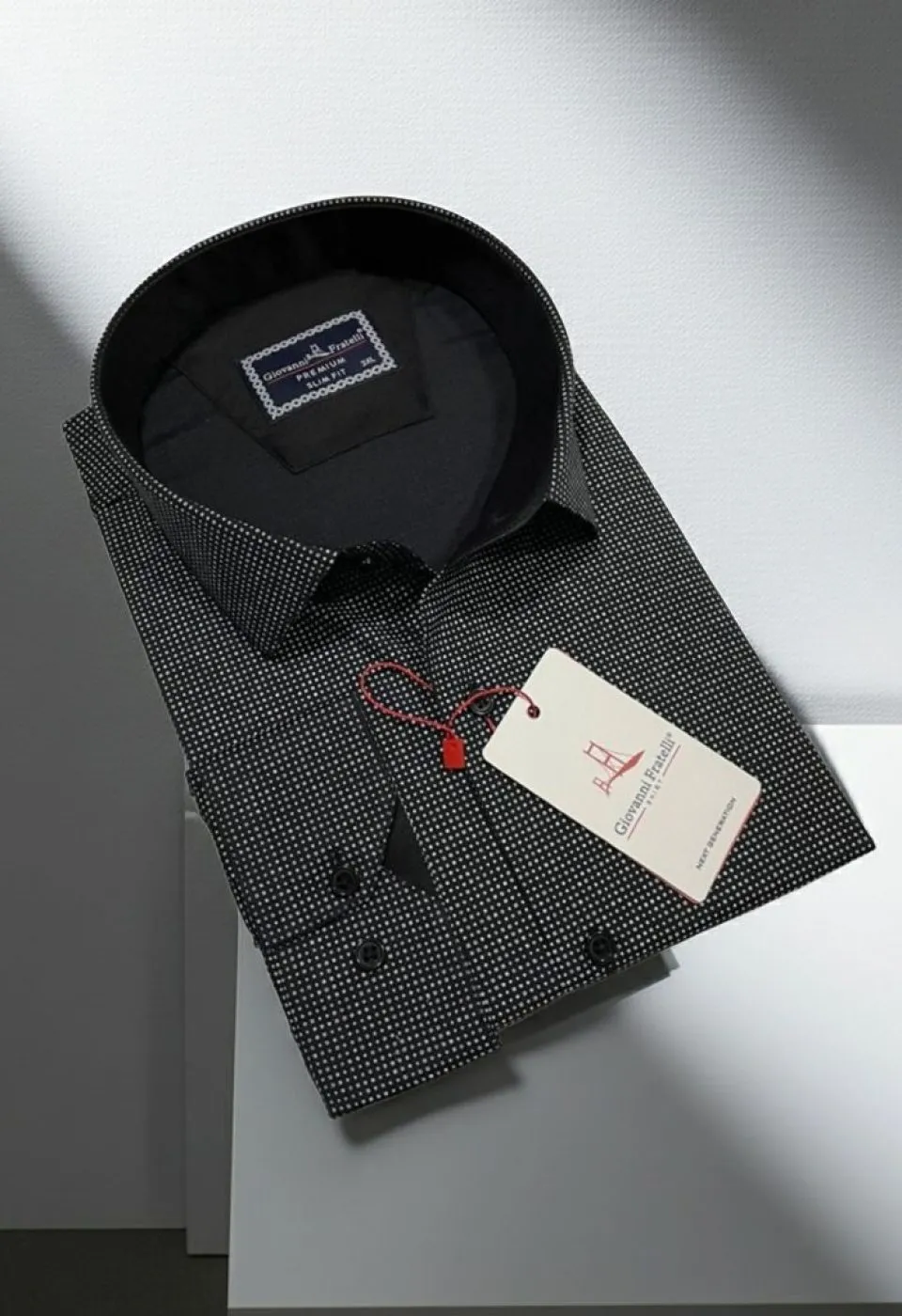 Büyük Beden Slim Fit Uzun Kol Desenli Erkek Gömlek 4GMK315108003