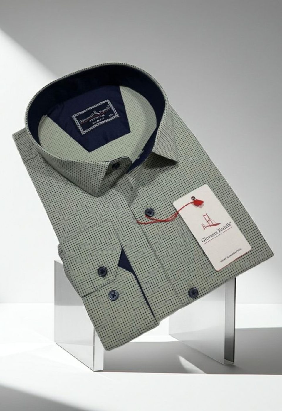 Büyük Beden Slim Fit Uzun Kol Desenli Erkek Gömlek 4GMK315108004