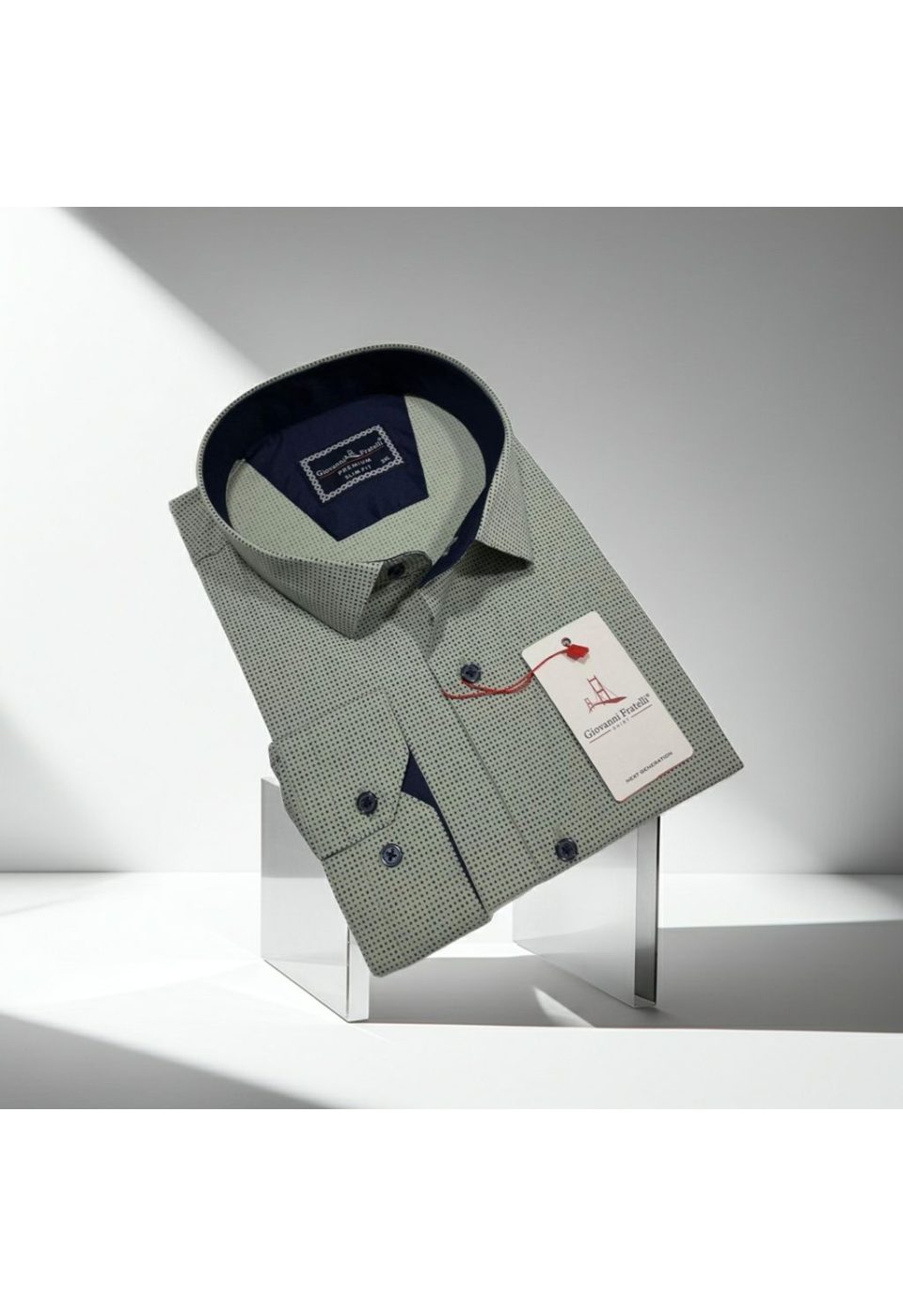 Büyük Beden Slim Fit Uzun Kol Desenli Erkek Gömlek 4GMK315108004 - Giovanni Fratelli
