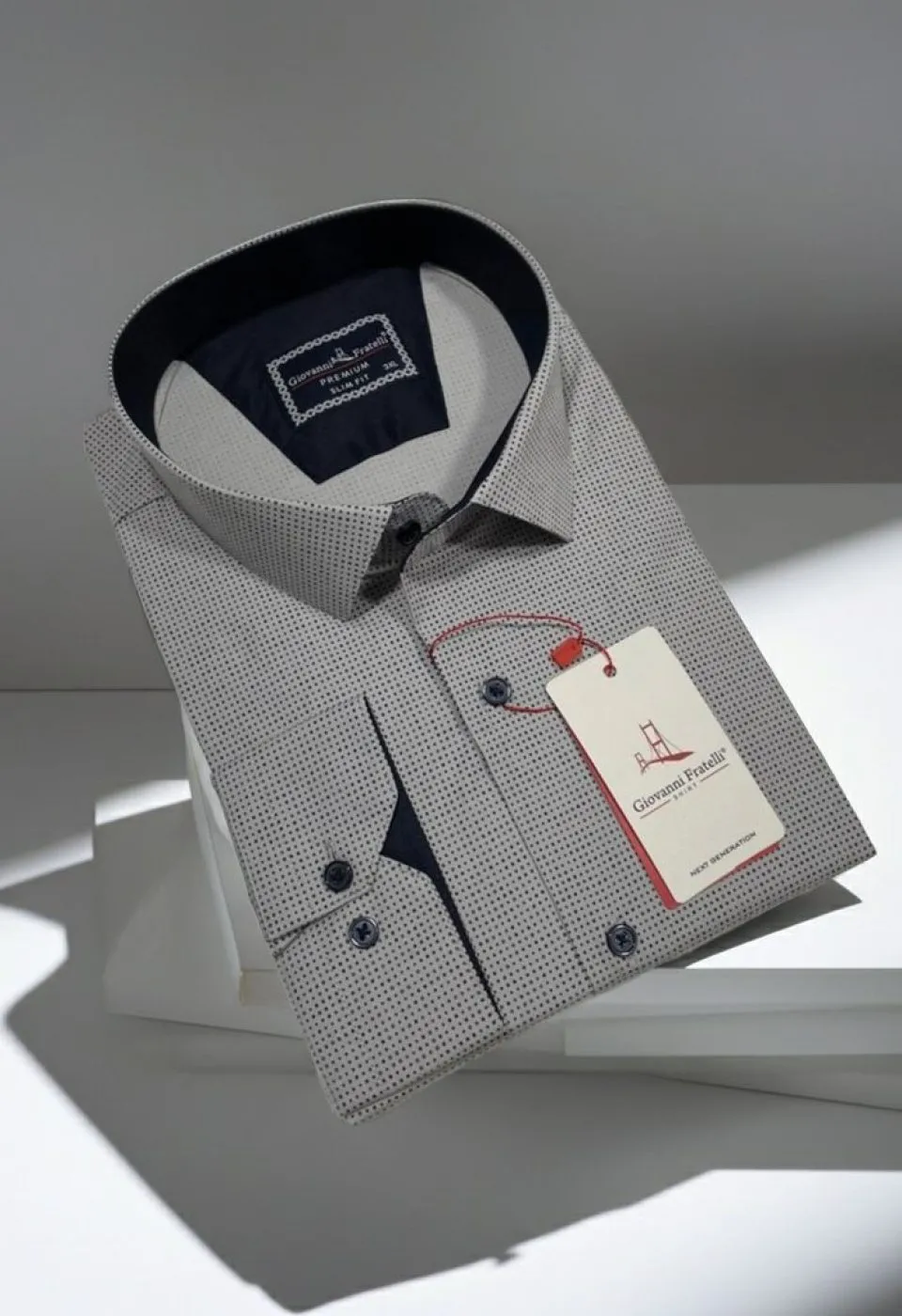 Büyük Beden Slim Fit Uzun Kol Desenli Erkek Gömlek 4GMK315108005 - Giovanni Fratelli