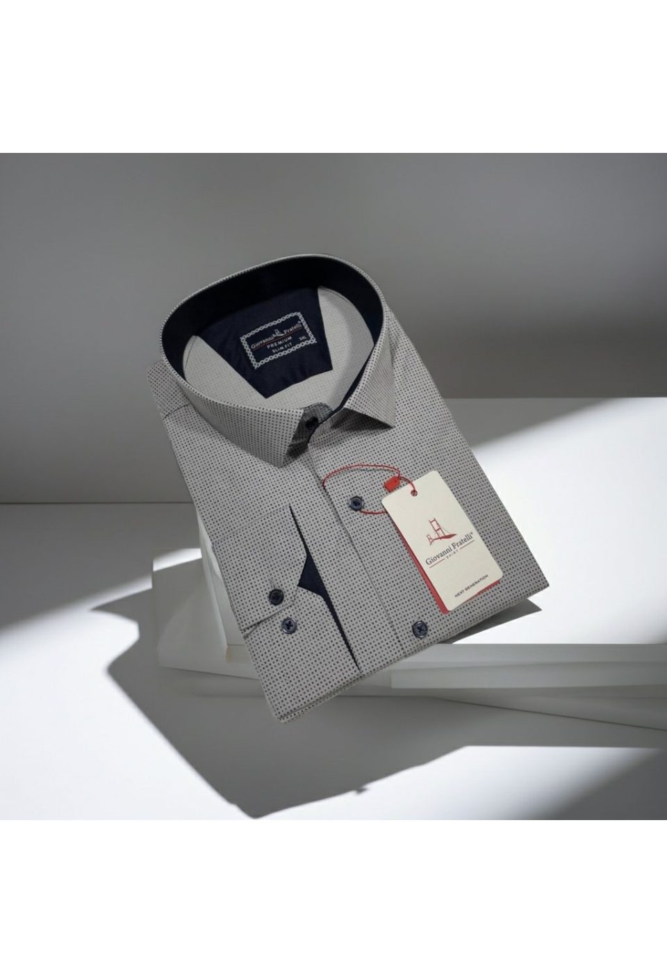Büyük Beden Slim Fit Uzun Kol Desenli Erkek Gömlek 4GMK315108005 - Giovanni Fratelli