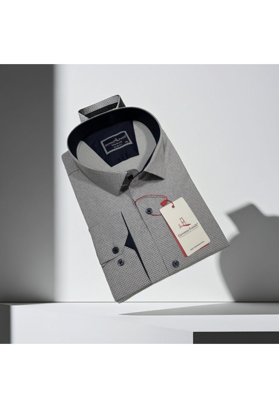 Büyük Beden Slim Fit Uzun Kol Desenli Erkek Gömlek 4GMK315108005 - Giovanni Fratelli