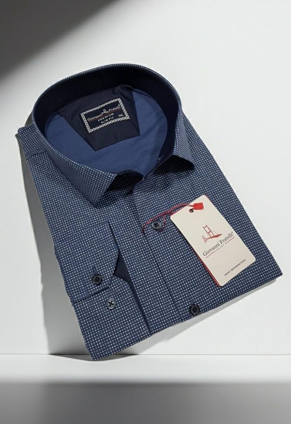 Büyük Beden Slim Fit Uzun Kol Desenli Erkek Gömlek 4GMK315108006