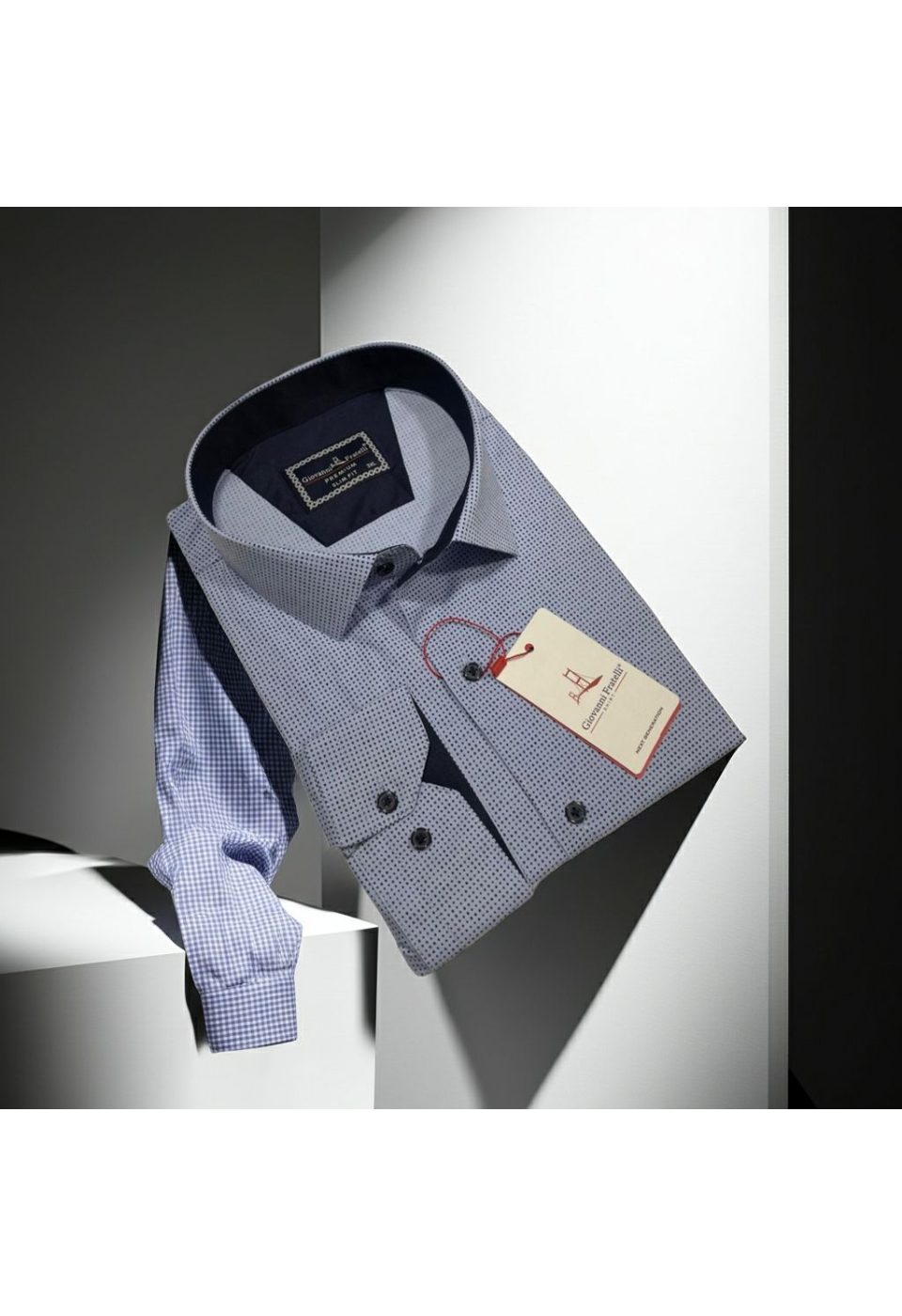 Büyük Beden Slim Fit Uzun Kol Desenli Erkek Gömlek 4GMK315108007 - Giovanni Fratelli