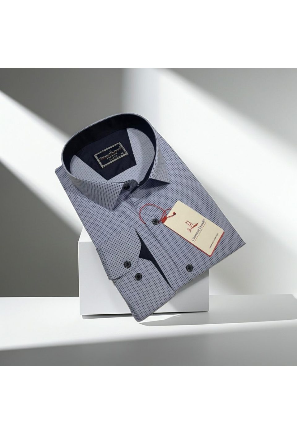 Büyük Beden Slim Fit Uzun Kol Desenli Erkek Gömlek 4GMK315108007 - Giovanni Fratelli